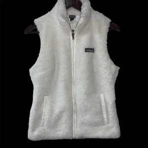Patagonia Soft White Fleece Vest Woman’s size Small